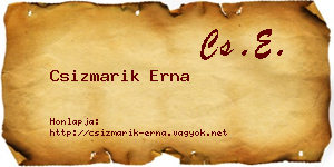Csizmarik Erna névjegykártya